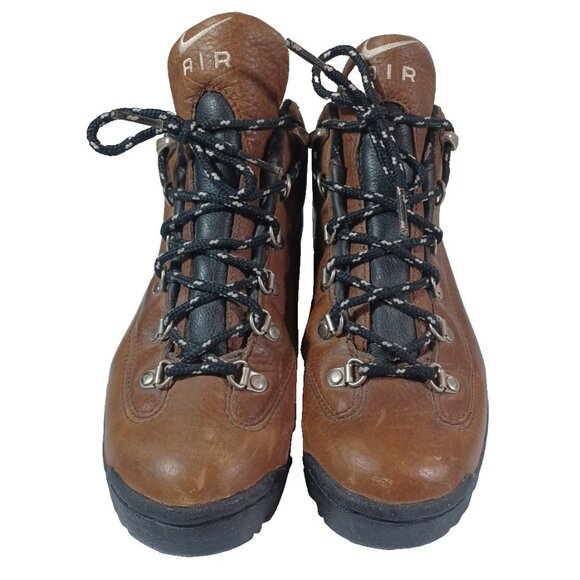 Nike ACG Boots Size 6 Men 7.5 Women Brown Leather Hiking Lace Up Vtg 90s  990608 - Picture 5 of 9